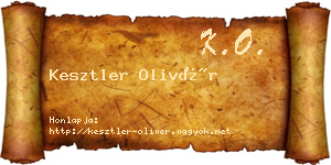Kesztler Olivér névjegykártya