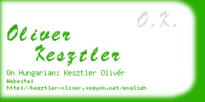 oliver kesztler business card